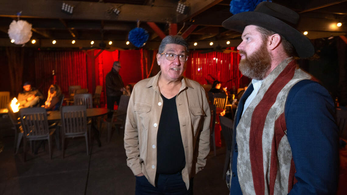 LGBTQ community and allies gathers to watch election results at Modesto bar