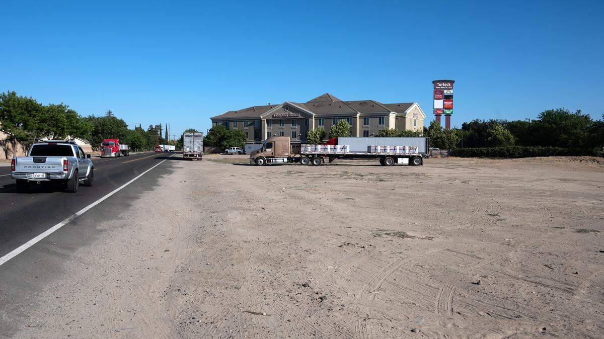 Site of proposed Marriott TownePlace Suites hotel on North Tully Road in Turlock, Calif., on Tuesday, June, 28, 2022.