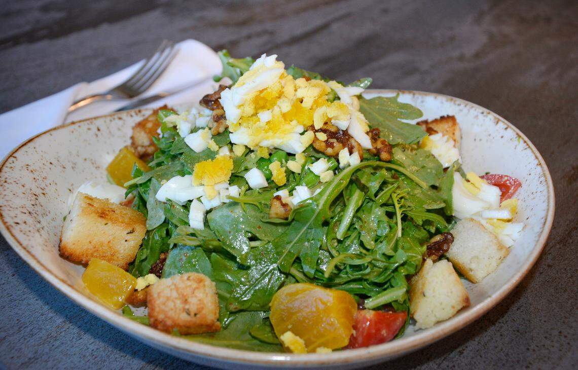 The Farm Fresh Vegetable Salad on the lunch and dinner menu at Bistro 120 in Oakdale, Calif.
