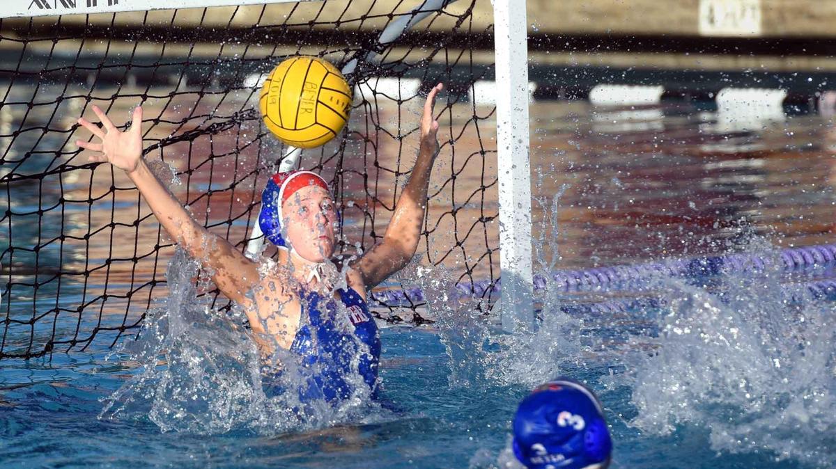 Beyer high school’s goalie Logan Kayser-Sprouse blocks at the goal on Tuesday afternoon November 5, 2019 in a match against Merced high school at Johansen high school in Modesto, Calif.