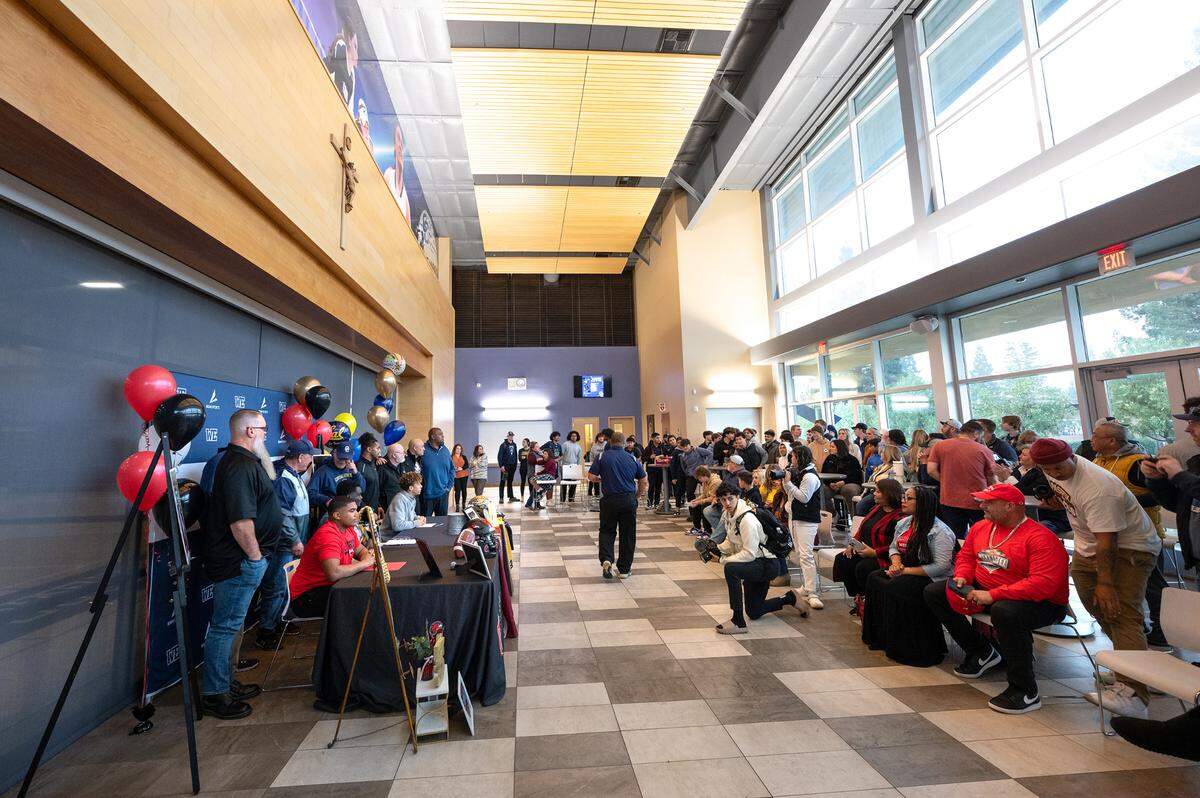 Central Catholic National Signing Day ceremony at Central Catholic High School in Modesto, Calif., Wednesday, Dec. 20, 2023.
