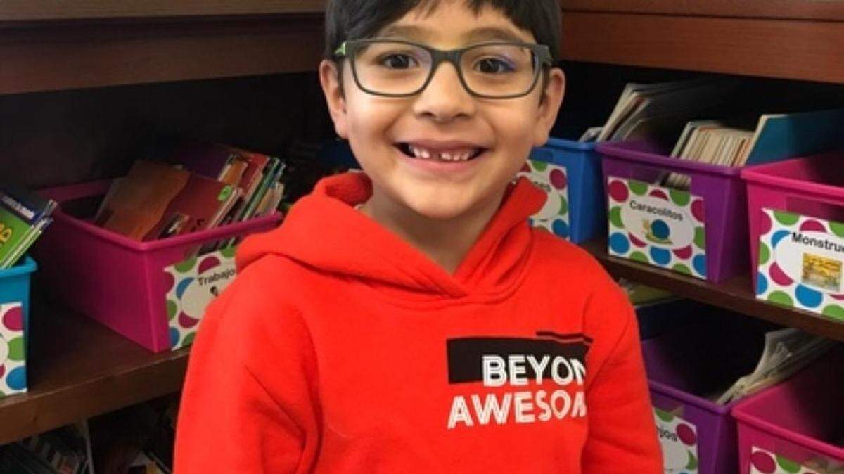 Alec Contreras, 7, of Oakdale, Calif loves his glasses but his near-sightedness has progressed during COVID-19 with about six hours a day of screen time for school and play. Photo courtesy of Betty Contreras. Mar. 19, 2021