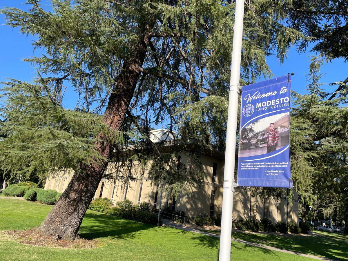 The Morris Memorial Building on the Modesto Junior College East Campus is pictured Oct. 18, 2023.