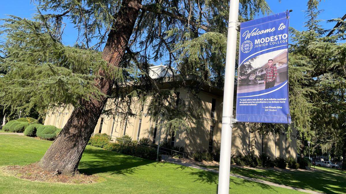 The Morris Memorial Building on the Modesto Junior College East Campus is pictured Oct. 18, 2023.