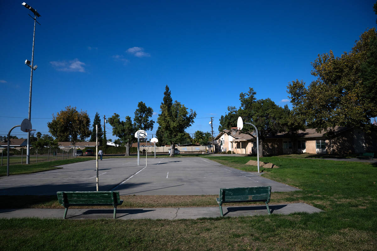 Basketball is being relocated to make room for a gymnasium as part of major renovations at Dr. Martin Luther King Jr. Park in Modesto, Thursday, Oct. 16, 2025. 