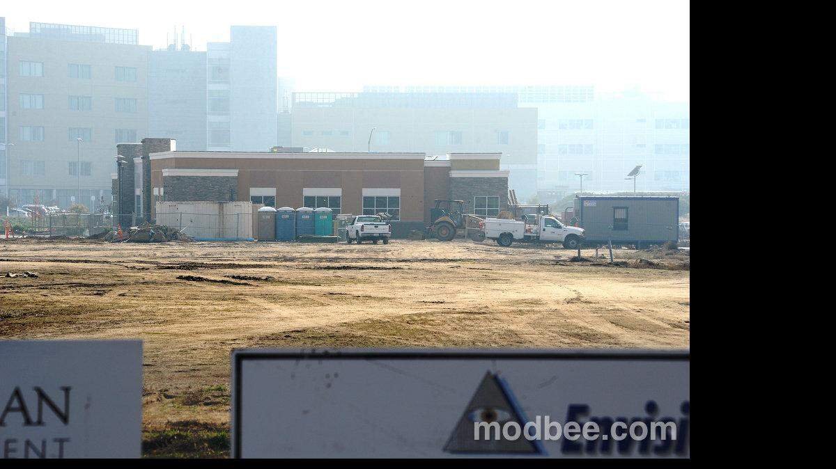 A kidney dialysis center will be the first of the long-planned buildings in the Bridges Business Park near the Kaiser Permanent hospital in north Modesto Wednesday afternoon (11-27-13).