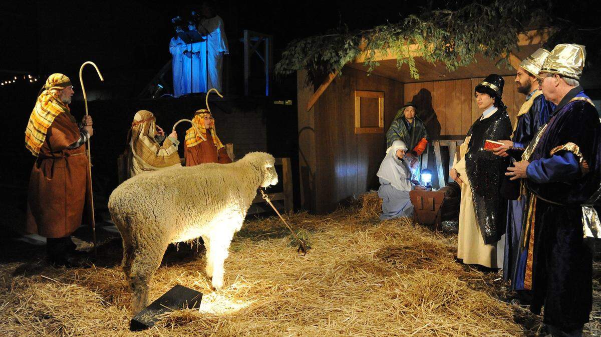 Actors at a past year’s Live Nativity at Modesto Free Methodist Church.