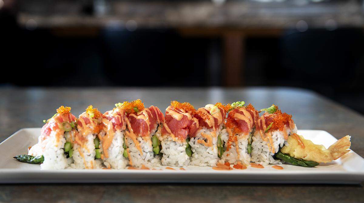 Dragon roll at Yūgo Sushi Bistro in Riverbank, Calif., on Friday, Jan. 3, 2020.