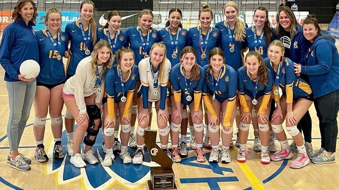 The Ripon Christian volleyball team won the Division IV State Title over Central Valley Christian of Visalia, 25-19, 27-25, 25-17 on Saturday, Nov. 19, 2022, at Santiago Canyon College in Orange, Calif.