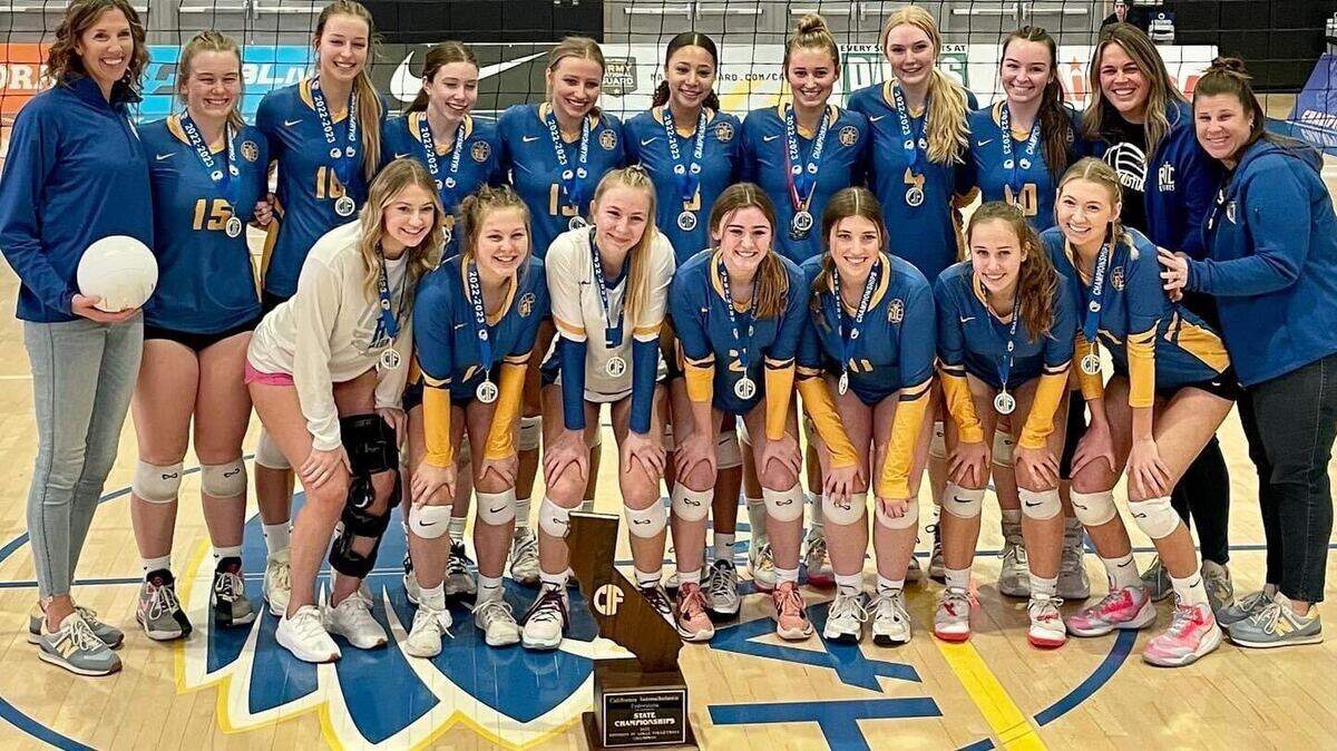 The Ripon Christian volleyball team won the Division IV State Title over Central Valley Christian of Visalia, 25-19, 27-25, 25-17 on Saturday, Nov. 19, 2022, at Santiago Canyon College in Orange, Calif.