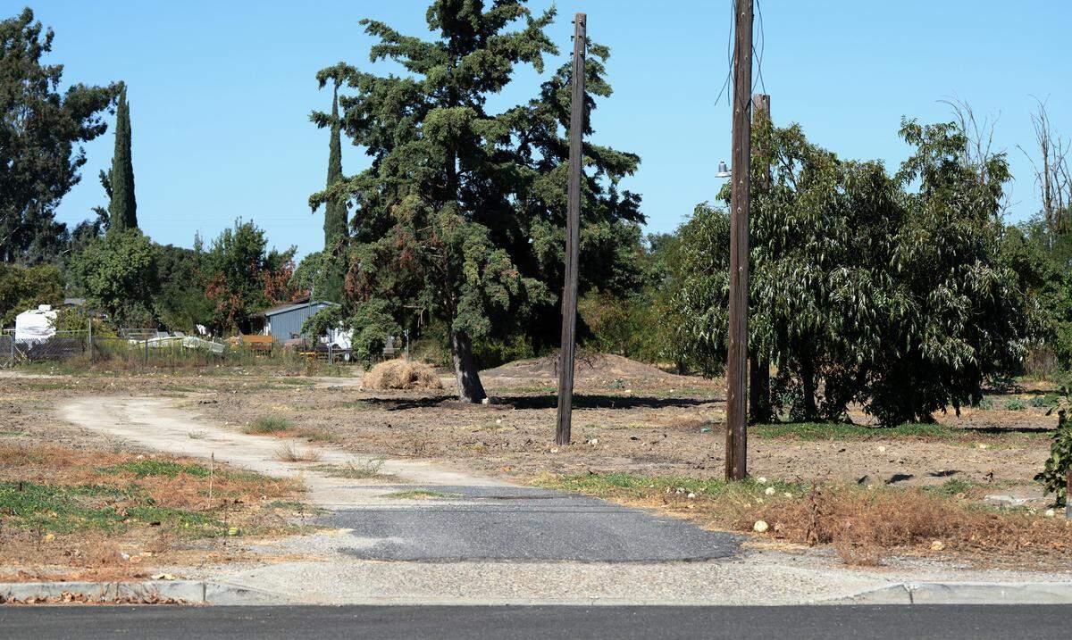 Site of proposed tiny homes project in Riverbank, Calif., Wednesday, Sept. 25, 2024.