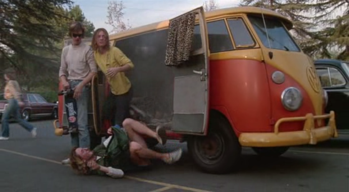Anthony Edwards, Eric Stoltz and Sean Penn in a scene from ‘Fast Times at Ridgemont High’