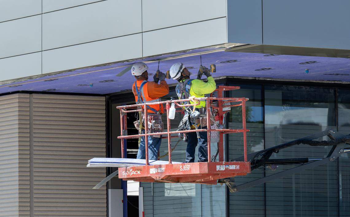 The Stanislaus County Superior Court building under construction in Modesto, Calif., Thursday, Aug.22, 2024.