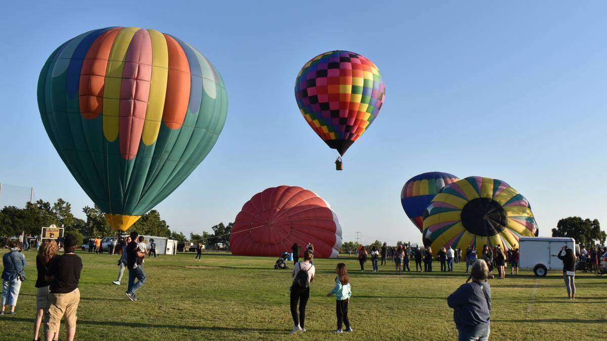 The first Skies the Limit hot-air balloon festival was held at River Bluff Regional Park in Ceres, California, on Saturday, June 17, 2023. Ten teams of balloonists took part. Spectators had to be there early to witness the launches, as most occurred between 6 and 7 a.m.