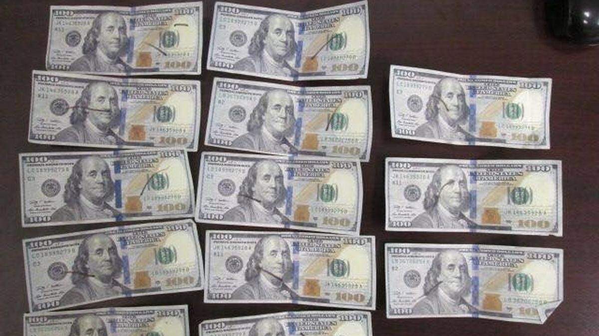 $1,300 in counterfeit currency was found in a vehicle-theft suspect's possession when he was booked into the Tuolumne County Jail.