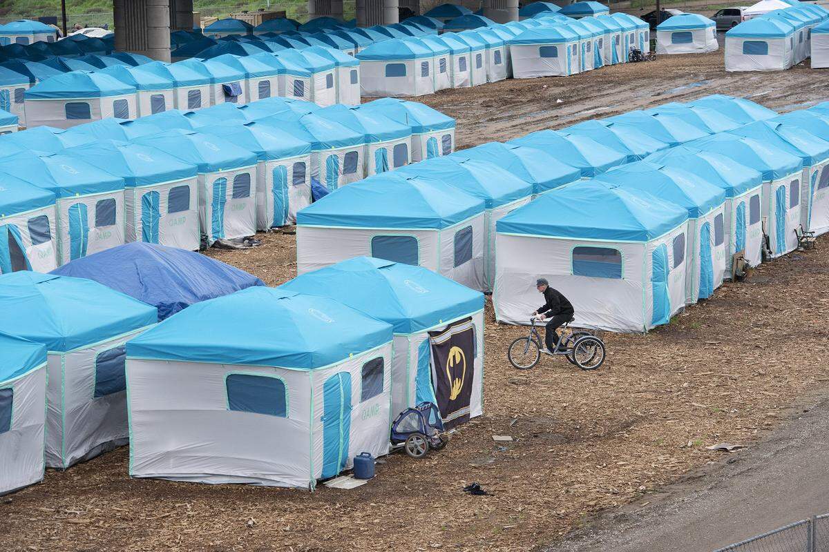 Modesto Outdoor Emergency Shelter (MOES) in Modesto, Calif., Tuesday, March 5, 2019.