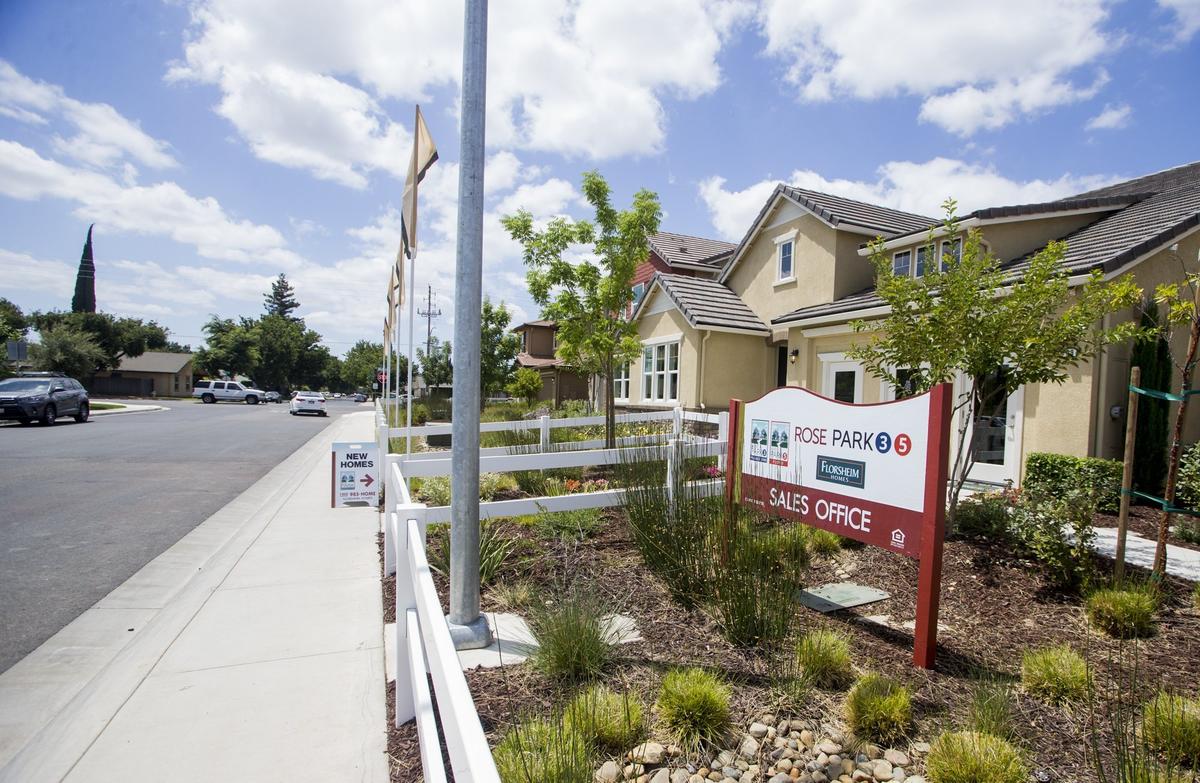 New homes by Florsheim Homes in Modesto, CA are starting to pop up again as the market improves and people begin to buy new homes again. Show homes on Spring Oak Drive in north east Modesto attracted home shoppers from around the area Sunday June 17, 2018.