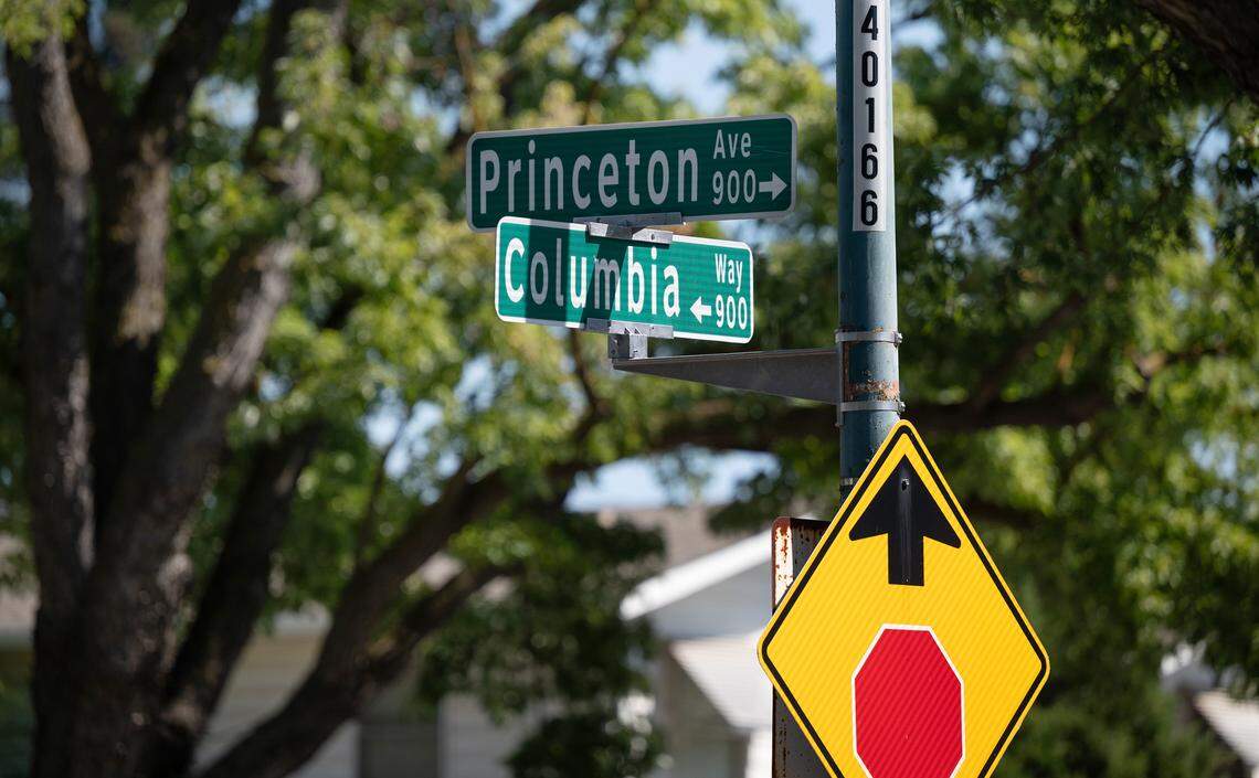 Princeton Ave and Columbia Way in Modesto, Calif., Wednesday, Aug. 7, 2024.