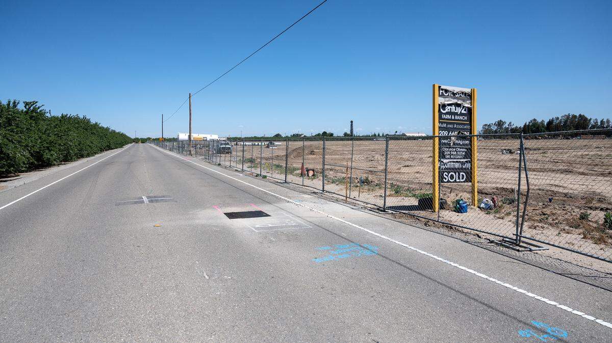 Future site of a one-million-square foot warehouse in the Turlock Regional Industrial Park seen from Fransil Lane in Turlock, Calif., on Thursday, May 20, 2021.