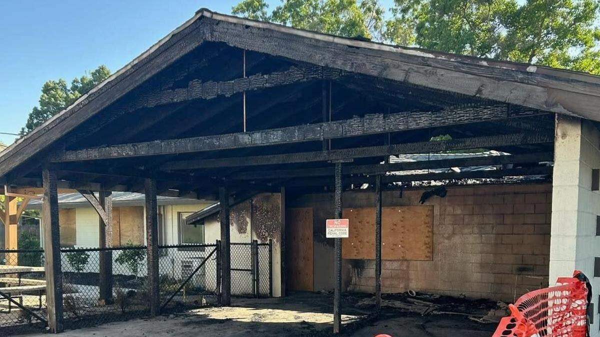 A Newman man has been arrested on suspicion of arson in a June 29 fire that damages a Newman-Crows Landing Unified School District building on the 1000 block of Merced Street.