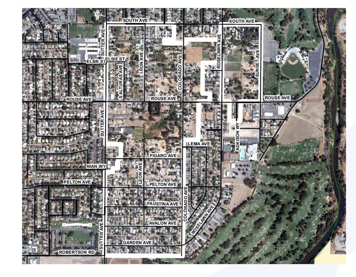 Colorado/Rouse Neighborhood Infrastructure Project map.