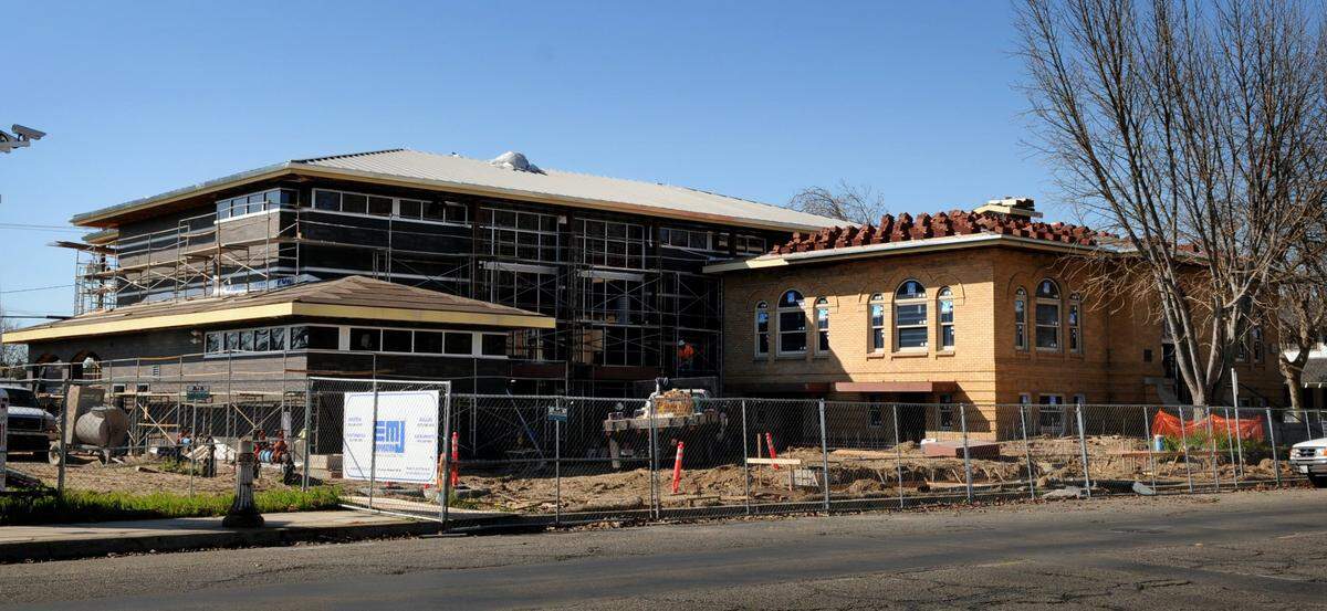 The Carnegie Arts Center under reconstruction in 2011.