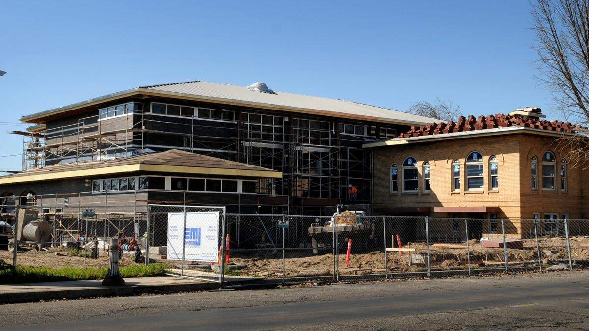 The Carnegie Arts Center under reconstruction in 2011.