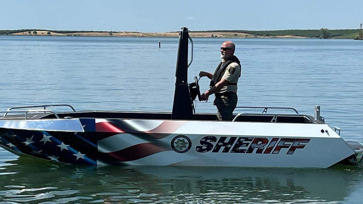The Stanislaus County Sheriff Office’s new MotoJet river patrol boat pictured in May 2023.