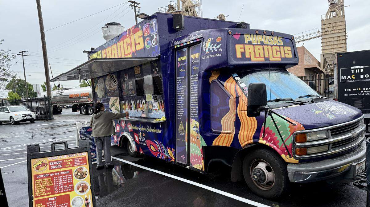 The Pupusas Francis food truck in Modesto Grub Hubs in Modesto, Calif.