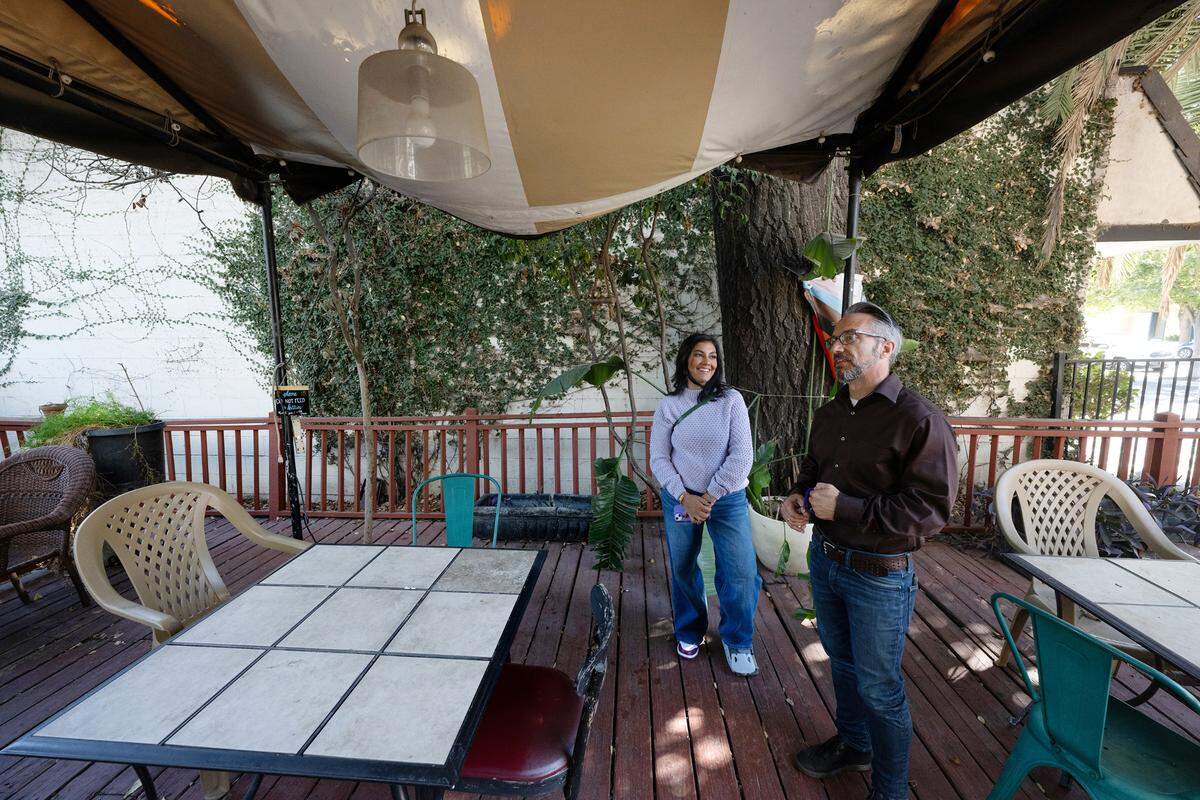 Owners Ruhi Sheikh and Sam Pierstorff are planning a major renovation at Queen Bean Coffee & Social House in Modesto, Tuesday, Oct. 22, 2024.