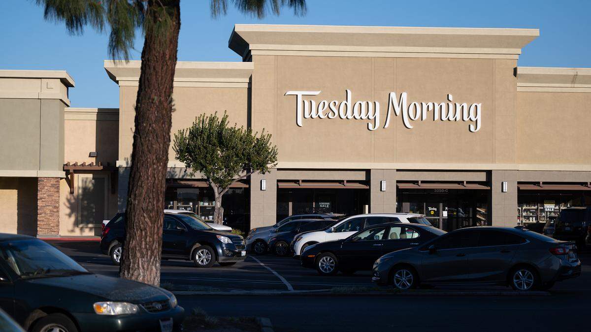 Tuesday Morning store in Modesto, Calif., Wednesday, Feb. 15, 2023. The national discount chain is closing multiple stores including its three remaining locations in the Sacramento area.