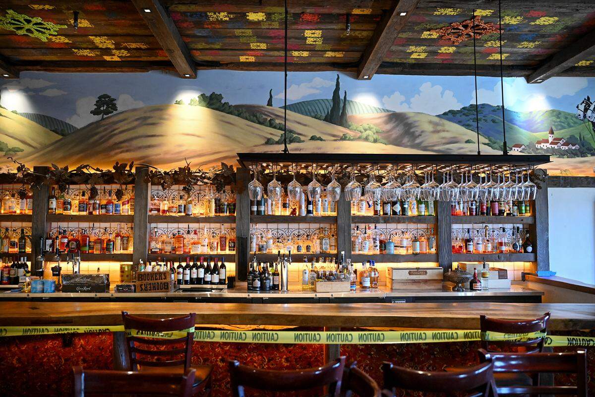 The bar at the The Old Water Office restaurant in Patterson, Monday, Jan. 27, 2025.