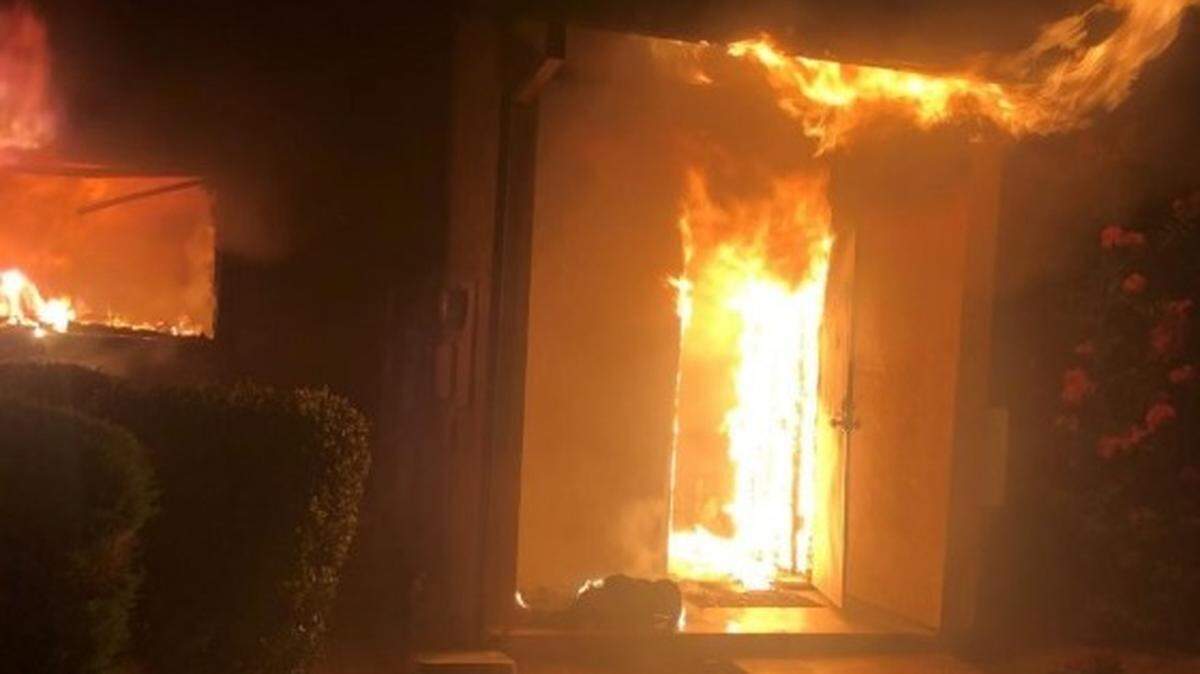 A fire at an east Modesto apartment complex was contained to two two-story units Sunday night, July 19, 2020.