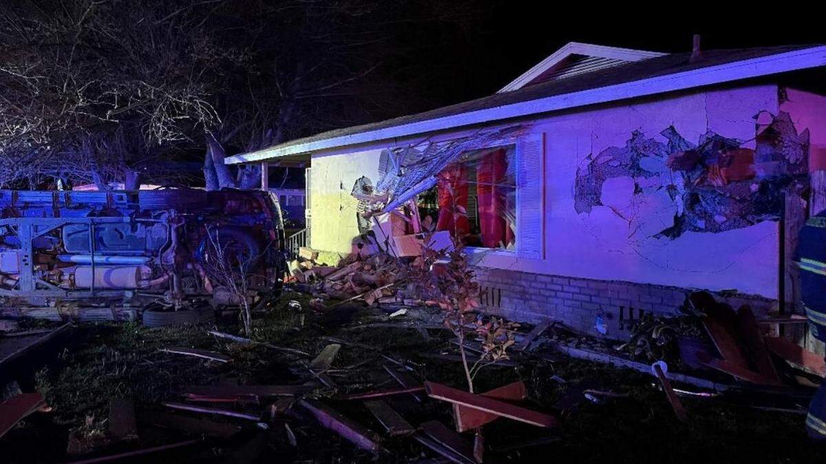 In the 3 a.m. hour Friday, near the intersection of Tully Road and Bowen Avenue, a speeding vehicle struck a curb, rolled and became airborne, then struck a duplex high on its wall.