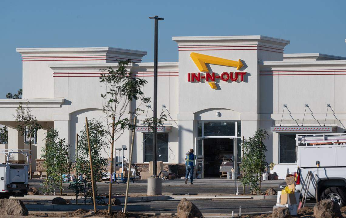 In-N-Out restaurant under construction at Ceres Gateway Center in Ceres, Calif., Thursday, Oct. 27, 2022.