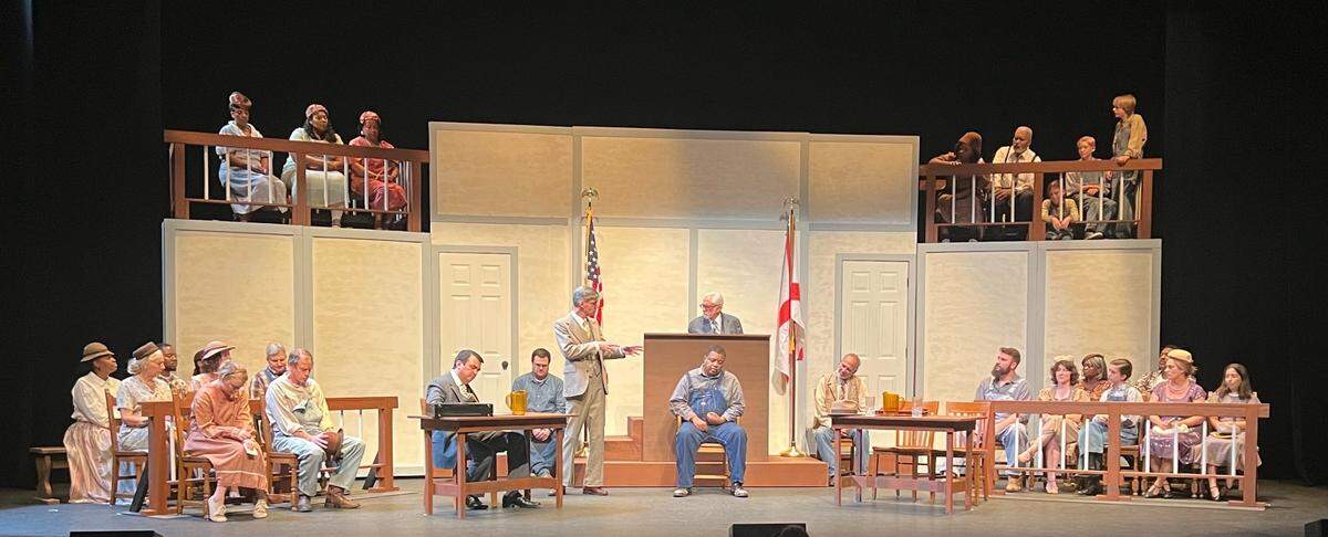 The trial of Tom Robinson in the play ‘To Kill a Mockingbird.’ John Ervin III, a Modesto City Schools board member, is reprising the role after 10 years.