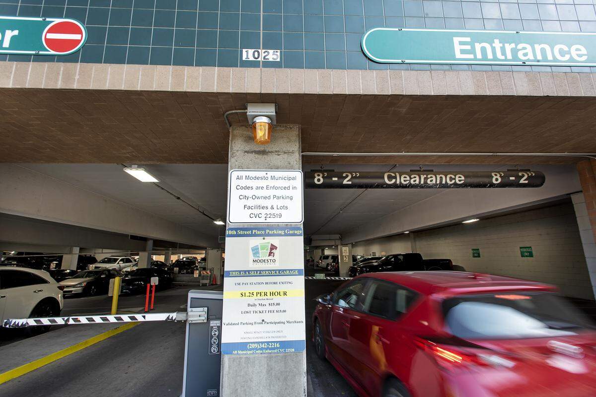 Modesto city parking garage on K Street in Modesto, Calif., Thursday, Oct. 10, 2019.