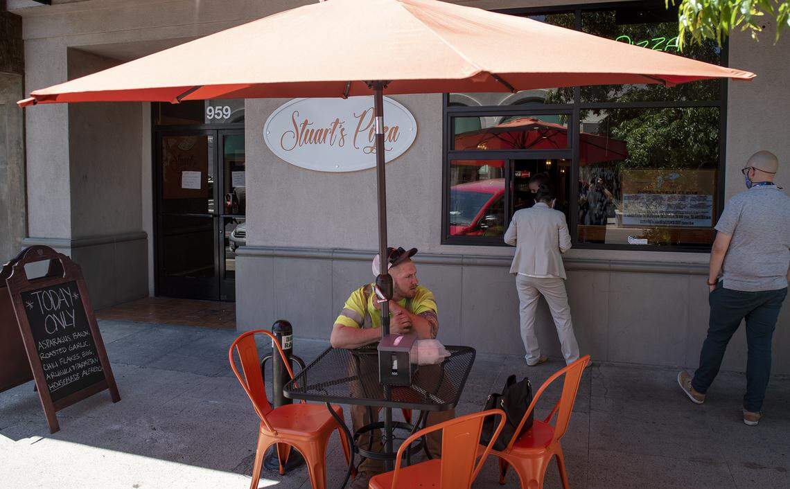 Stuart’s Pizza on 10th Street in Modesto, Calif., on Tuesday, May 26, 2020.