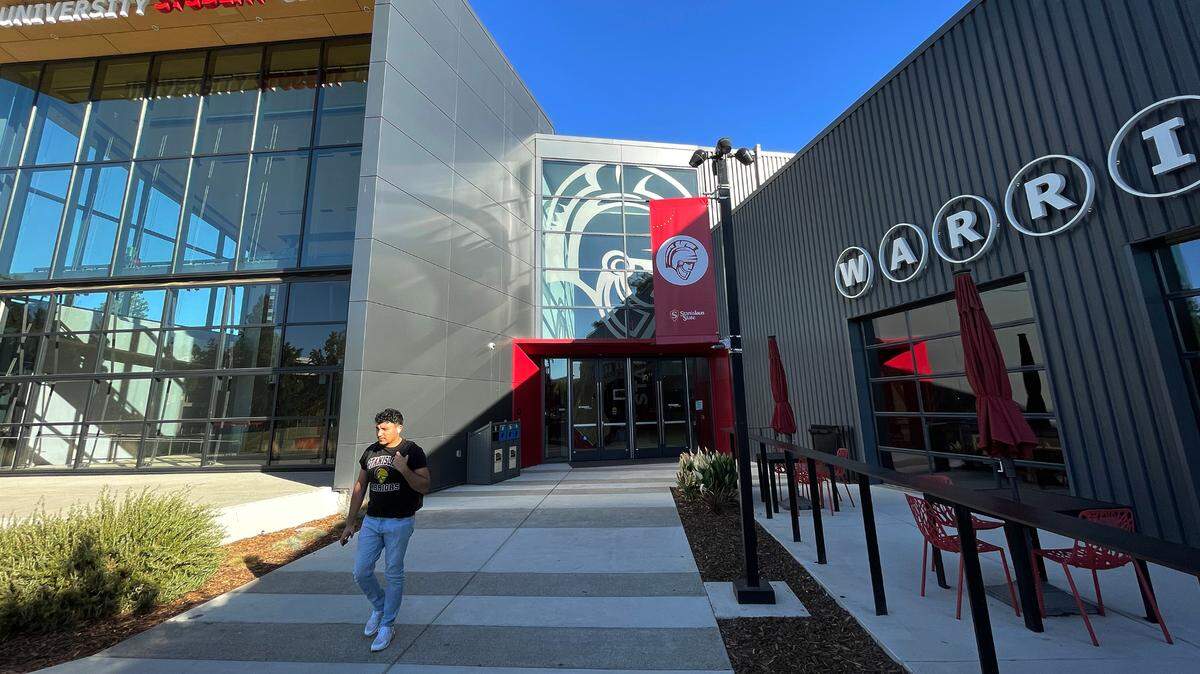 Student center at California State University, Stanislaus in Turlock, Calif., Friday, Oct. 17, 2023.