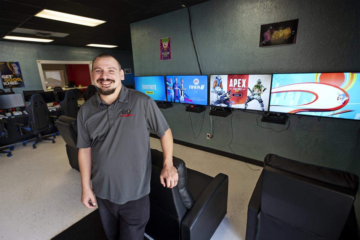 Owner Alex Gutierrez at The Gaming Hub in Modesto, Calif., Wednesday, July 17, 2019.