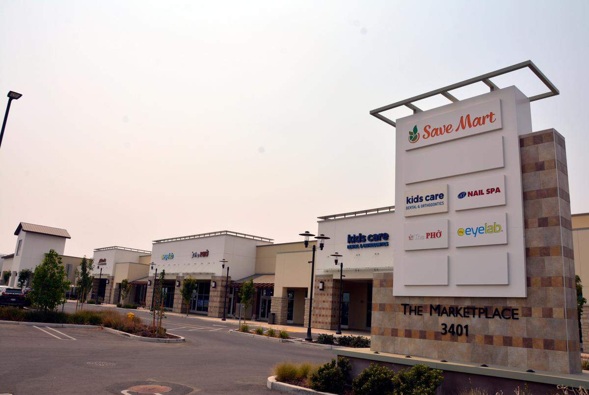 The Marketplace shopping center on Oakdale Road in Modesto, Calif. Aug. 20, 2021.