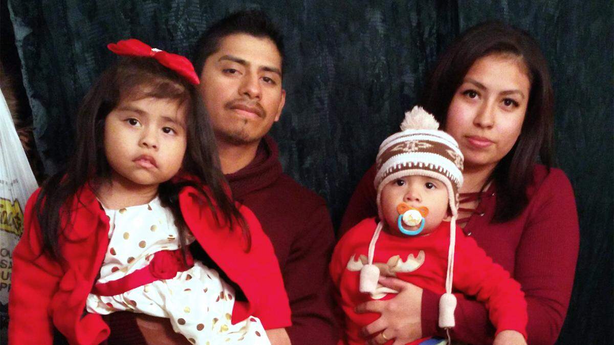 Miguel Angel Celestino-Garcia with his wife Blanca Castro and their children Janelle and Uriel are pictured in a family photo.