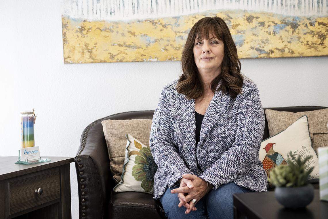 Therapist Valerie Lamke in Turlock, Calif., on Thursday, May 7, 2020.