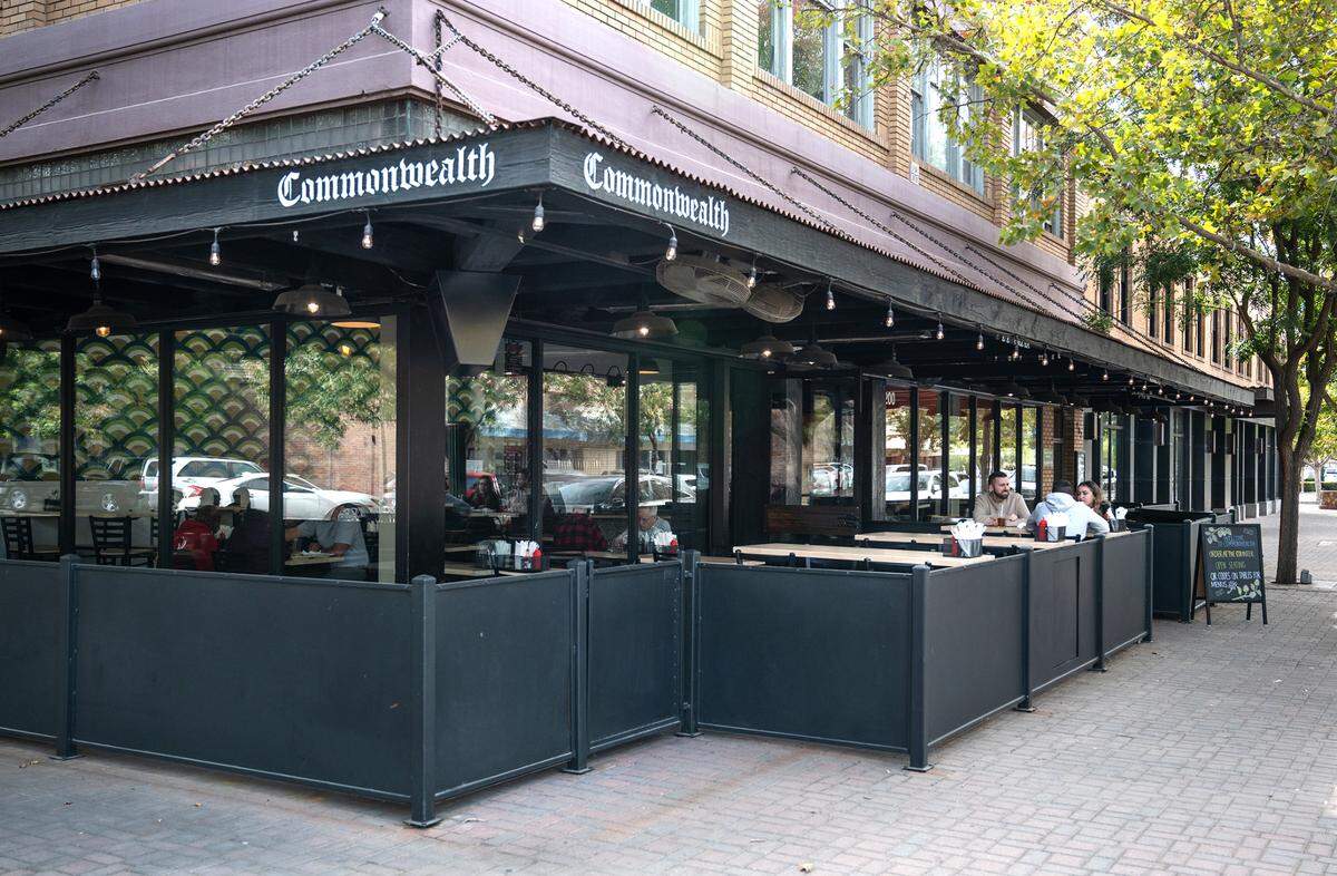 Commonwealth restaurant on Main Street in Turlock, Calif., on Wednesday, Oct. 20, 2021.