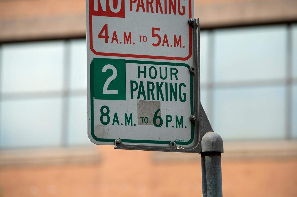 Parking on J Street in Modesto, Calif., on Wednesday, Oct. 6, 2021.