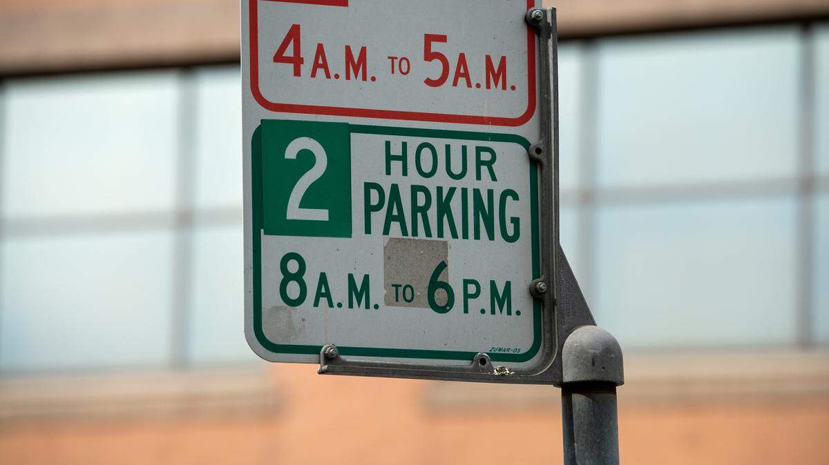 Parking on J Street in Modesto, Calif., on Wednesday, Oct. 6, 2021.