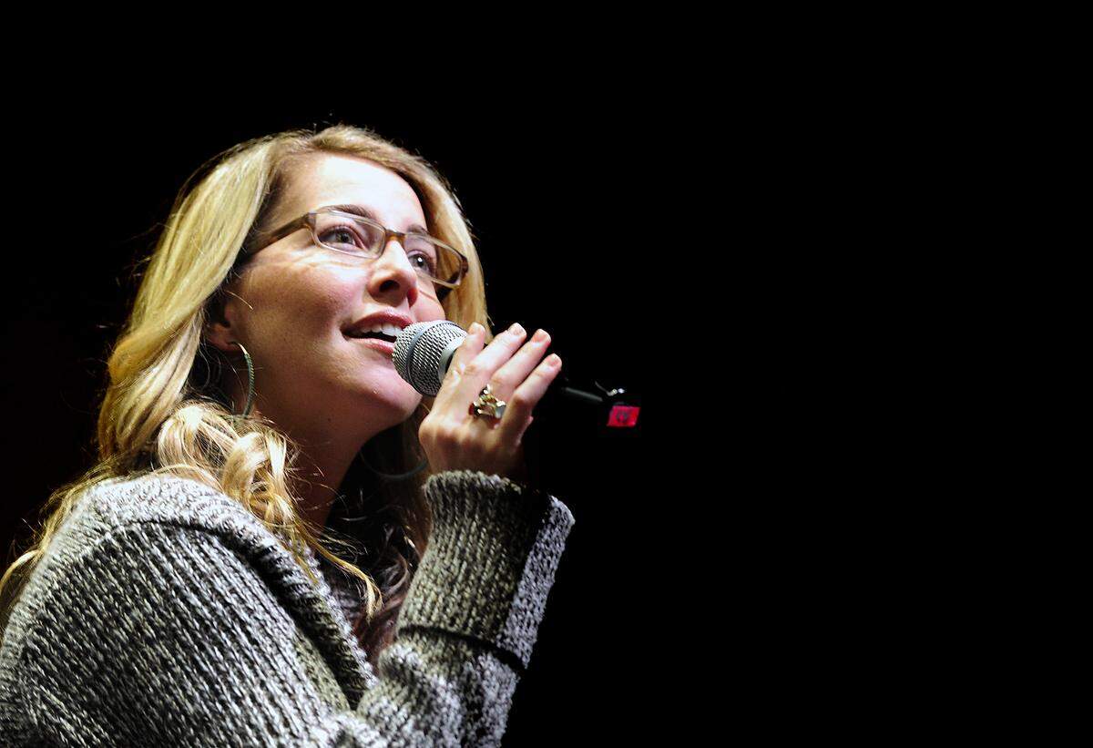 ED CRISOSTOMO/ecrisostomo@modbee.com Singer Morgan James hits her notes during rehearsal with the Modesto Symphony Orchestra at the Gallo Center for the Arts on Thursday evening (11-29-12) in Modesto CA.