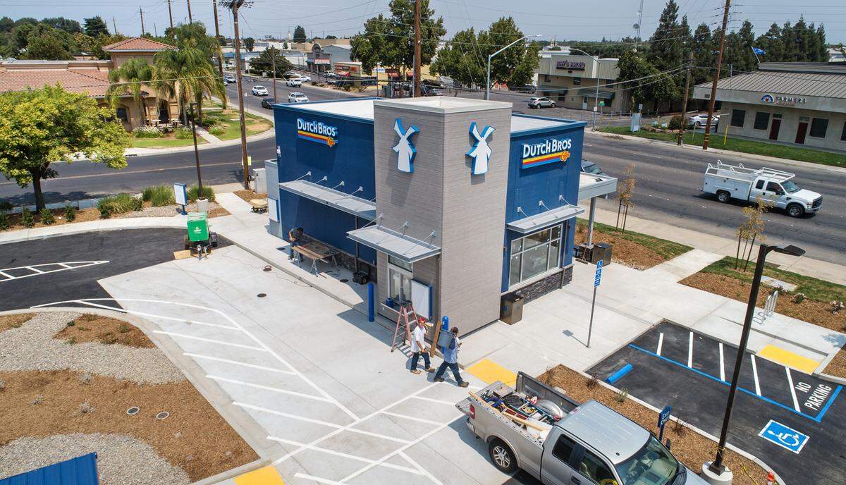 New Dutch Bros Coffee on Carpenter Road in Modesto, Calif., on Thursday, Aug. 12, 2021.