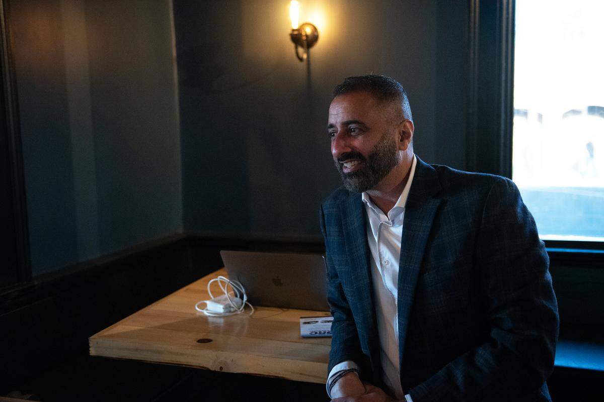 Owner Kris Klair at Central Station Bar and Grill in Turlock, Calif., Tuesday, Dec. 6, 2022.