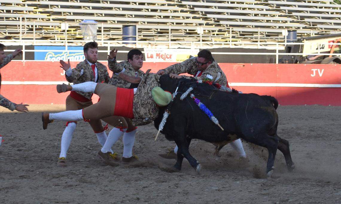 Bloodless bullfights, a Portuguese tradition, were held at the Stanislaus County Fair in Turlock, California, on Sunday night, July 7, 2024.